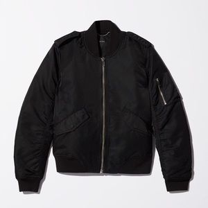 Aritzia Talula Whitby Black Bomber Jacket XS